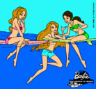 Dibujo Barbie y sus amigas pintado por antonia542