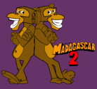 Dibujo Madagascar 2 Manson y Phil 2 pintado por NICOLAX
