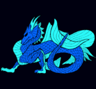Dibujo Dragón de mar pintado por zaiko
