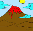 Dibujo Monte Fuji pintado por PERRAS