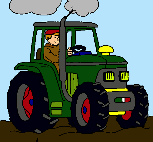 Tractor en funcionamiento