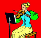 Dibujo Dama violinista pintado por jesuszarate