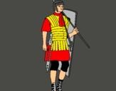 Dibujo Soldado romano pintado por felu