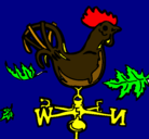 Dibujo Veletas y gallo pintado por cantero