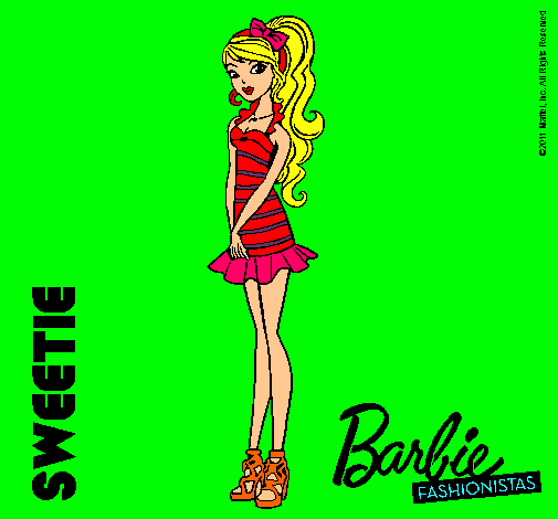 Dibujo Barbie Fashionista 6 pintado por noguo