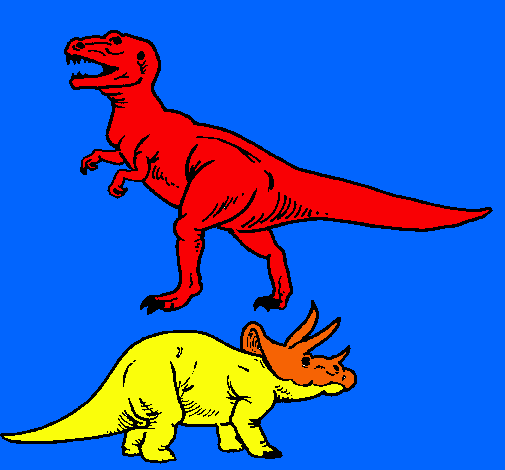 Triceratops y tiranosaurios rex