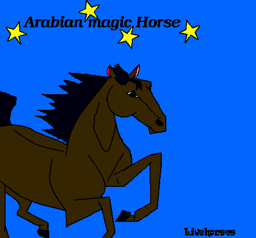Dibujo Caballo árabe pintado por Laura2