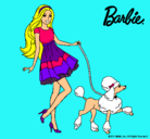 Dibujo Barbie paseando a su mascota pintado por natyloqui1