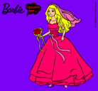 Dibujo Barbie vestida de novia pintado por Maribebe