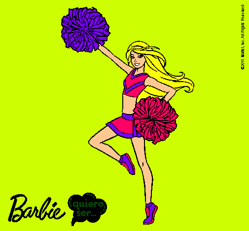 Dibujo Barbie animadora pintado por Maribebe