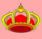 Dibujo Corona real pintado por capi