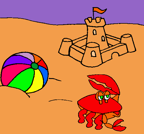 Dibujo Playa 2 pintado por Dannya