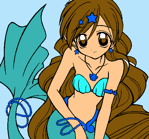 Dibujo Sirena pintado por antonia542