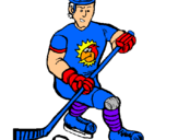 Dibujo Jugador de hockey sobre hielo pintado por toreto