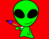 Dibujo Alienígena II pintado por edmundo