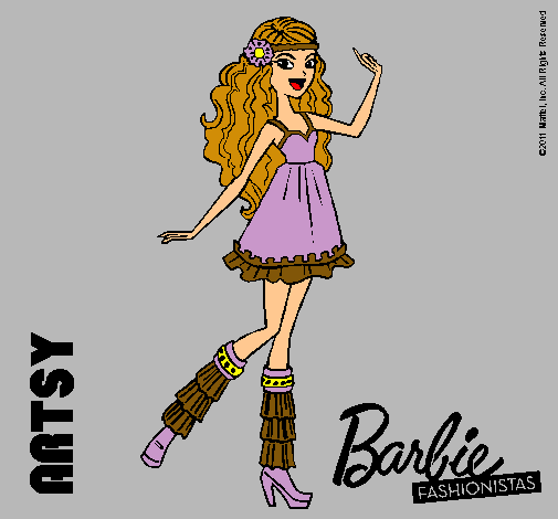 Dibujo Barbie Fashionista 1 pintado por antonia542