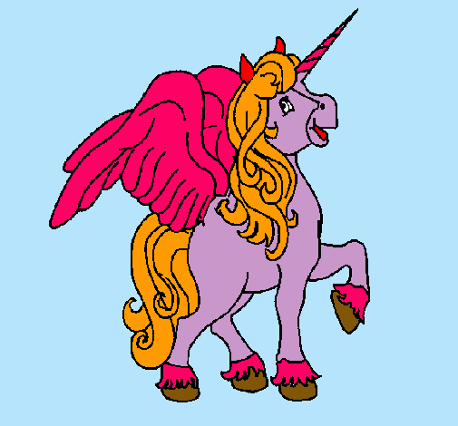 Unicornio con alas