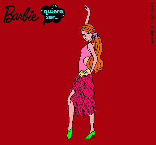 Dibujo Barbie flamenca pintado por Dannya