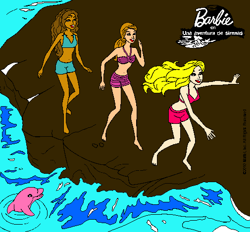 Barbie y sus amigas en la playa