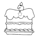 Dibujo Pastel de cumpleaños pintado por juing