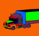 Dibujo Camión tráiler pintado por Daniel2006