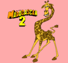 Dibujo Madagascar 2 Melman pintado por katitalindix