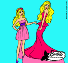 Dibujo Barbie estrena vestido pintado por luawimnxclub