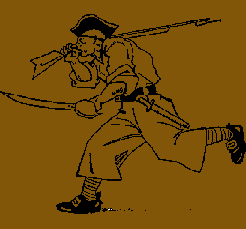 Dibujo Pirata con espadas pintado por LUIYI