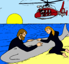 Dibujo Rescate ballena pintado por revi