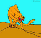 Dibujo Tigre con afilados colmillos pintado por IVANKO