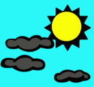 Dibujo Sol y nubes 2 pintado por mjjfhgyfgbtg