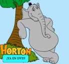 Dibujo Horton pintado por plomo