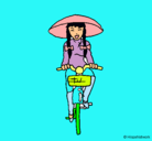 Dibujo China en bicicleta pintado por vanessa2015