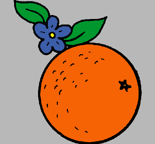 Dibujo naranja pintado por cecy