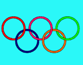 Dibujo Anillas de los juegos olimpícos pintado por miore