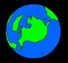 Dibujo Planeta Tierra pintado por kunfu
