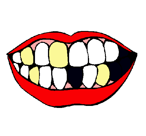 Dibujo Boca y dientes pintado por pablogordo