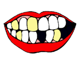 Dibujo Boca y dientes pintado por pablogordo