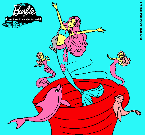 Barbie sirena contenta