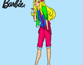 Dibujo Barbie con look casual pintado por lauravera