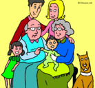 Dibujo Familia pintado por henrry