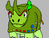 Dibujo Rinoceronte pintado por titanosaurus