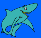 Dibujo Tiburón alegre pintado por CRYSTAL