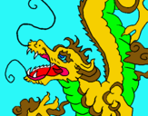 Dibujo Dragón japonés pintado por animalword