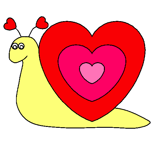 Dibujo Caracol corazón pintado por xiimeenaa