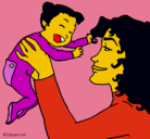 Dibujo Madre con su bebe pintado por lapoetapr