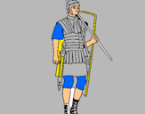 Dibujo Soldado romano pintado por stewer