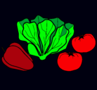 Dibujo Verduras pintado por monina