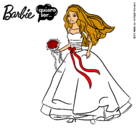 Dibujo Barbie vestida de novia pintado por raquel4656