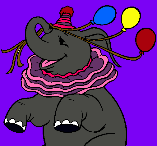 Elefante con 3 globos